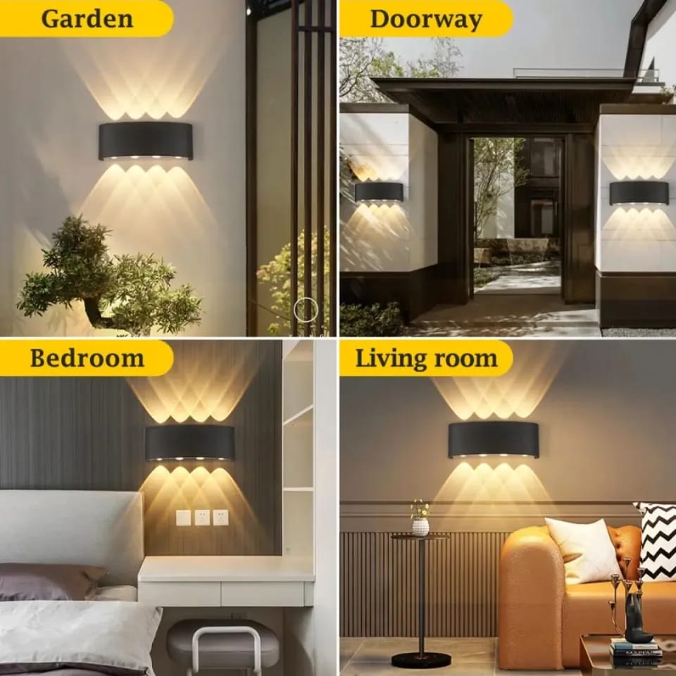 Modern LED Wall Light Big Collection – Available in multi-colour 2w/4w/6w/8w – up down , Dual, Triple & Four Beam Decorative Wall Sconce for Indoor/Outdoor Use – Waterproof LED Wall Lamp